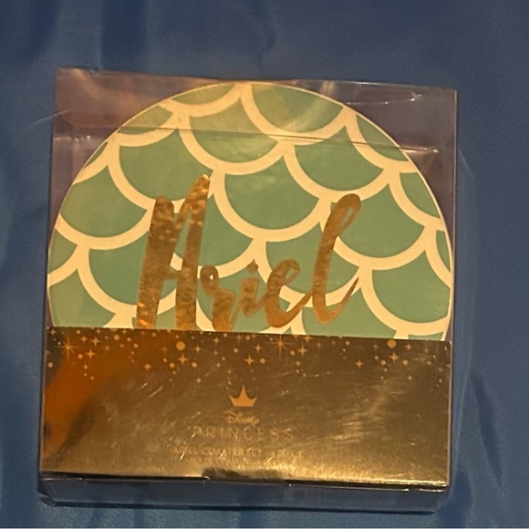 Disney Other - The Little Mermaid cork-backed ceramic coasters